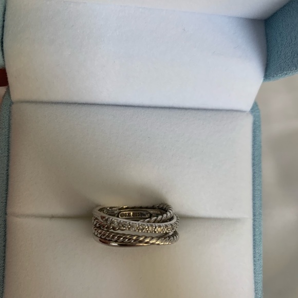 David Yurman crossover pave ring size 6 - Picture 5 of 5
